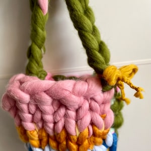 Rose super chunky tote bag