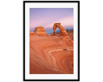 Delicate Arch Sunset Photo Print | Delicate Arch Print, Utah Picture, Utah Print, Utah National Parks, Arches National Park