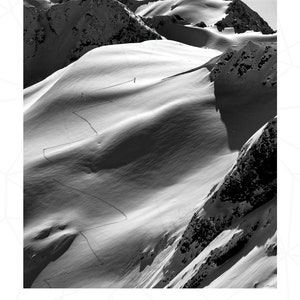 Whistler Spearhead Traverse Ski Poster Whistler Ski Poster, Whistler Art, Whistler Print, Backcountry Skiing, Snow Covered Peaks image 4