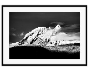 Mt Garibaldi High Contrast Black & White Photo Print | Squamish Art, Sea to Sky Art, West Coast Art, Squamish Print, Squamish Picture