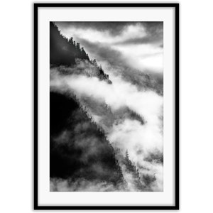 Squamish Ridge Clouds Wall Print | Squamish Art, Sea to Sky Art, West Coast Art, Chief Black & White, Squamish Clouds