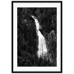 Shannon Falls Squamish Photo Print | Squamish Art, Sea to Sky Art, West Coast Art, Squamish Print, Vancouver Fog, PNW Photography