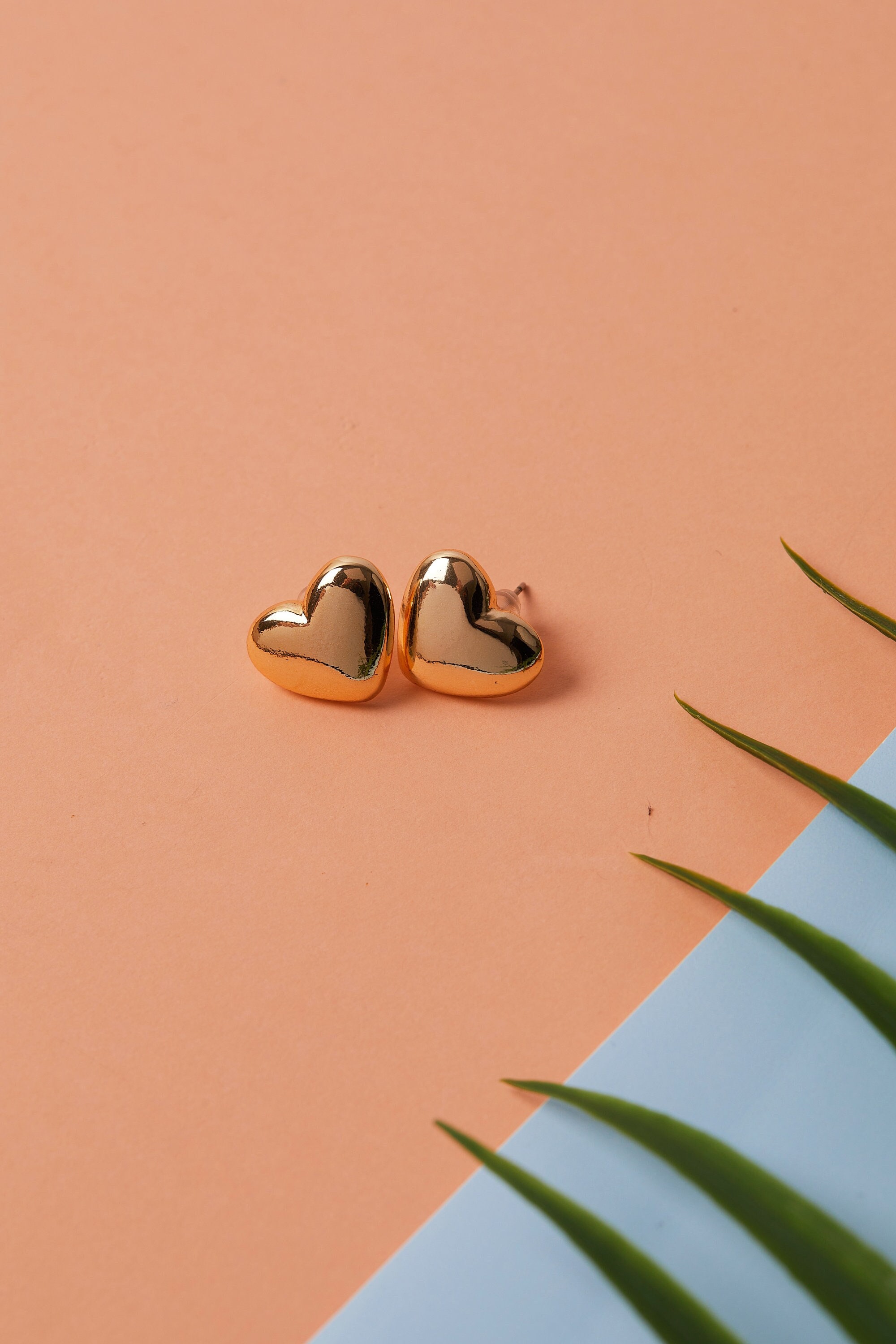 Dainty Gold Plated Heart Stud Earrings for Women, Tiny Heart Earrings, Heart Earrings for Girlfriend, Minimalist Heart Earrings for Mom