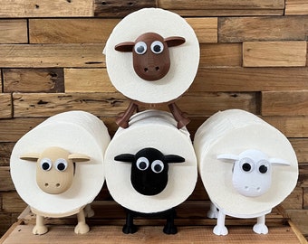 Toilet paper holder in sheep design