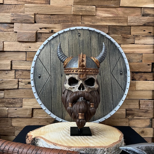 bearded skull viking Totenkopf Schädel Wikinger Vollbart 3D Druck