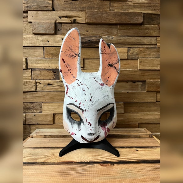 Jägerin Hasen Horror Mask 3D Druck Fanart cosplay Kostüm