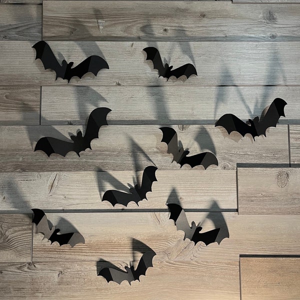 Halloween 3D Effekt Fledermäuse aus Papier Anhänger Party Dekoration Wand Aufhänger