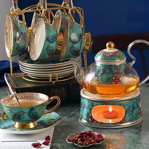 Bluebird Bone China Afternoon Tea Tea Set Teapot Teacup Candle Etsy