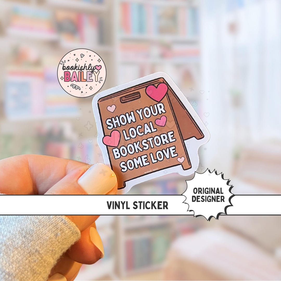 Shop Small Sticker Local Bookstore Vinyl Sticker, Shop Small Sticker, Small Business ...