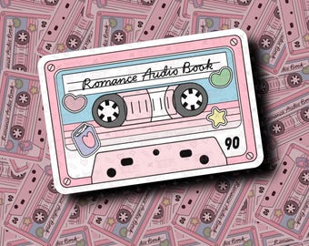 Romance Audiobook Sticker, Bookish Stickers, Kindle, Reader, Book Lover, Booktok, Girlypop