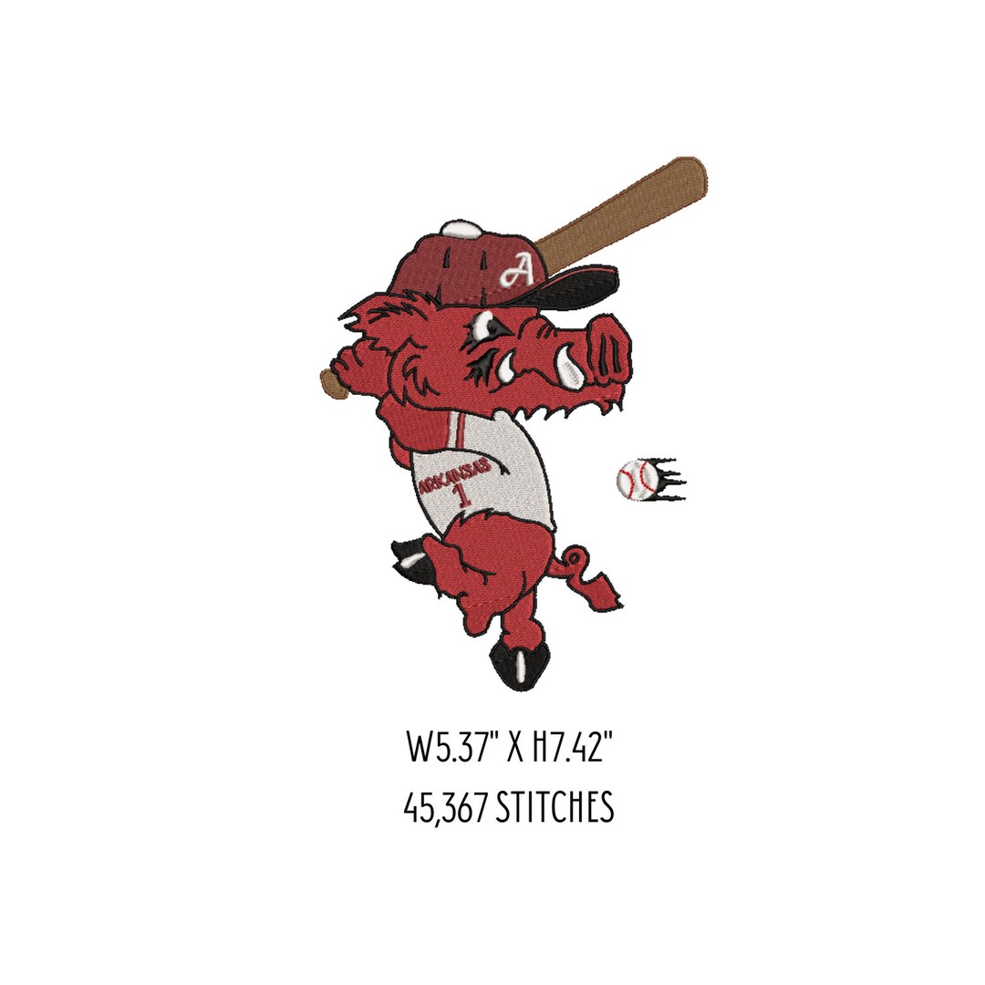 Ribby Razorback Arkansas Baseball Hog Ball Machine Etsy