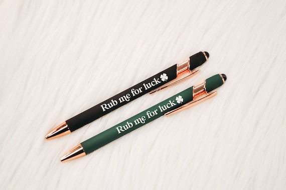 Rub Me for Luck St. Patrick's Pen, Pens With Sayings, Funny Gifts