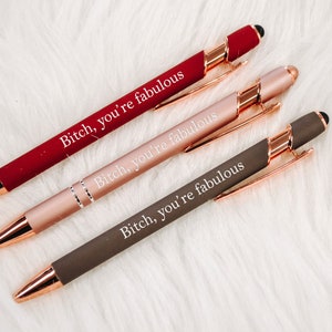 Mementofor Motivational Badass Pen Set, Funny Pens Swear Word Daily Pen Set  for Women, Motivational Pens For Badass Babes, Inspirational Pens Funny