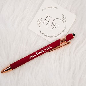  Fresh Outta Fucks Pad and Pen,Funny Sticky Notes and Pen Set,White  Elephant Gift, Novelty Pen Desk Accessory, Fun Gifts for Friends (3*Red) :  Office Products