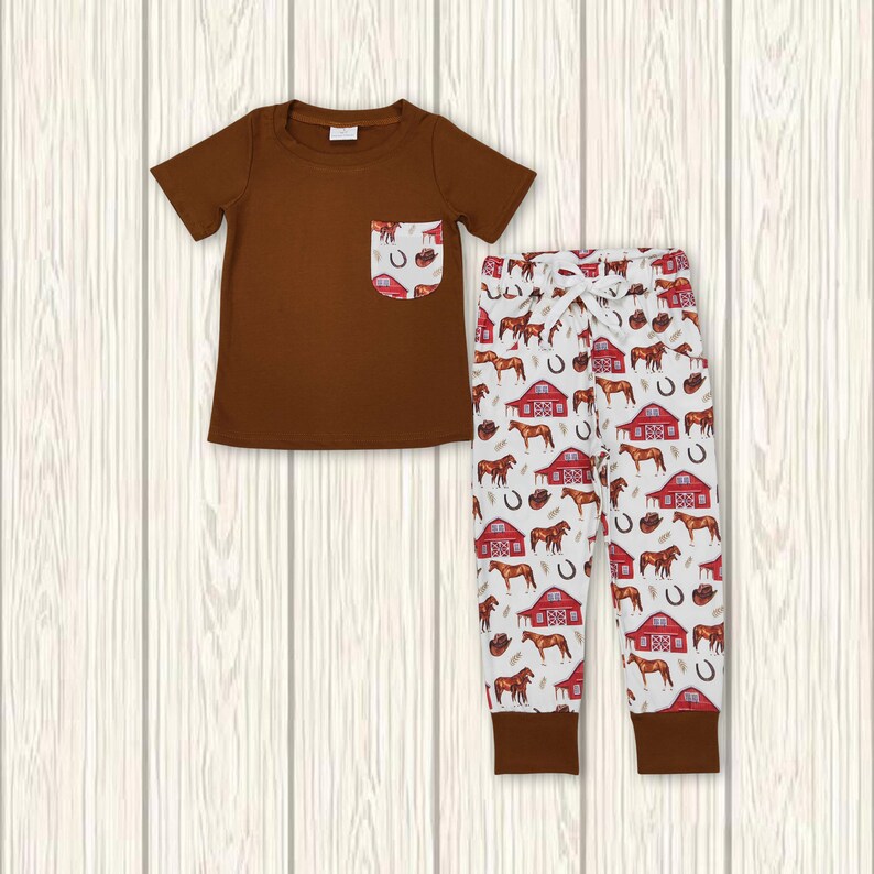 Toddle Cowboy Outfit Western Horse Outfit Baby Boy Horse Etsy