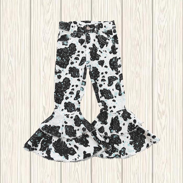 Cow Print Pants for Girls Etsy