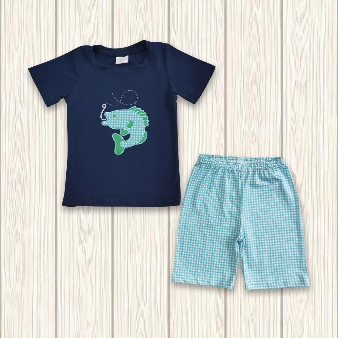 Fish Printed Design Dress For Baby Boy #015 main image 1