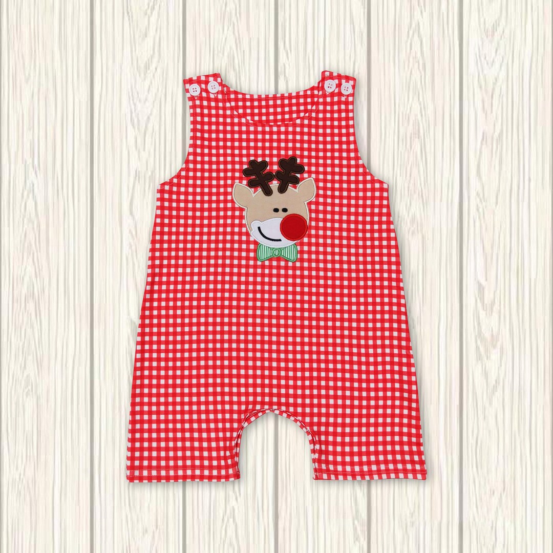 Rust Isaiah Embroidery Boy Romper