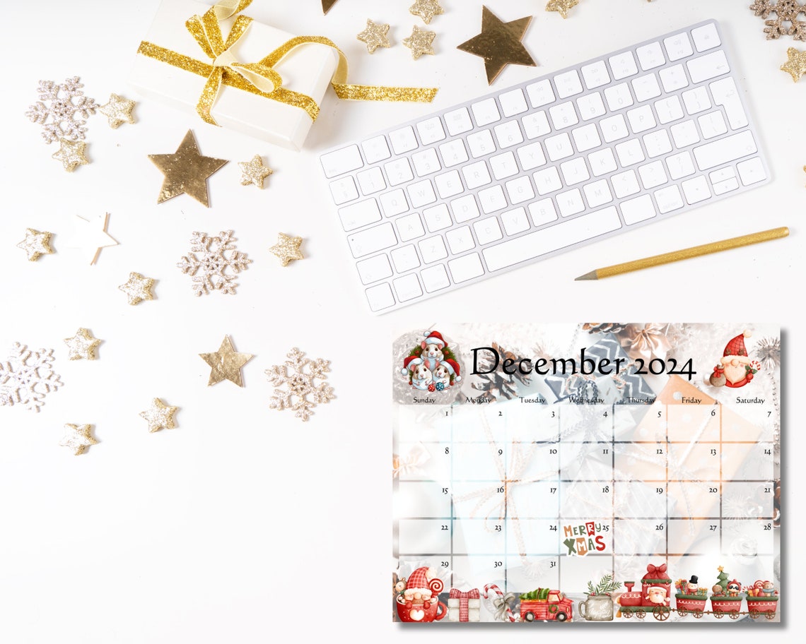 12 Month Calendar, Editable Template, Fillable, Digital Calendar, 2024 ...