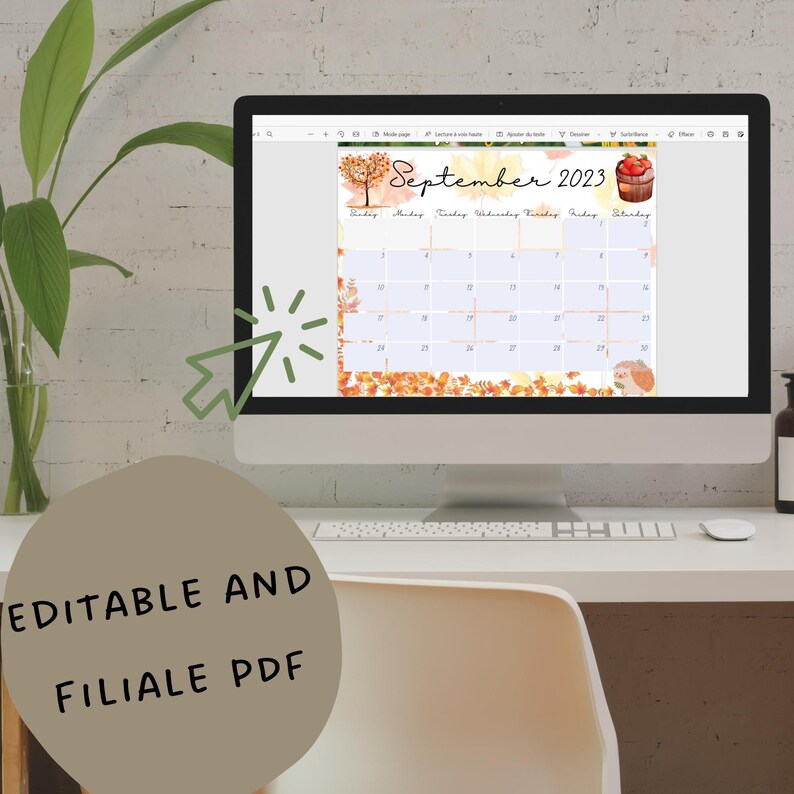 12 Month Calendar Editable Template Fillable Digital - Etsy Canada