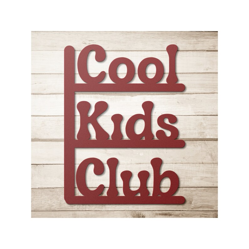 Cool Kids Club Wall Art Playroom Sign Play All Day Sign - Etsy