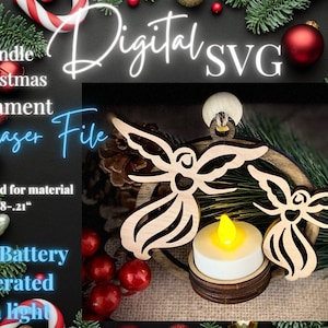 エンジェルキャンドルオーナメントレーザー Glowforge SVG ファイル