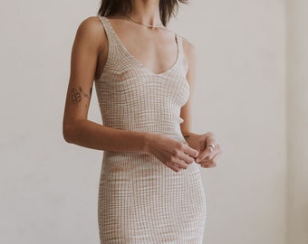 Venus Dress - Bodycon Ribbed Knit Slim Fit Midi Dress