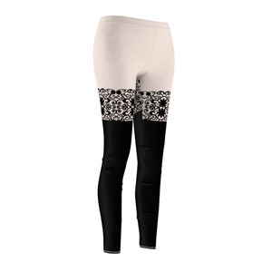 Lace Design Leggings, Stocking Leggings, Thigh High Leggings, Sheer Lace, Thigh High Stockings, Women's Leggings, Goth Girl, Gothic, image 4