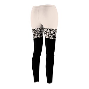 Lace Design Leggings, Stocking Leggings, Thigh High Leggings, Sheer Lace, Thigh High Stockings, Women's Leggings, Goth Girl, Gothic, image 5