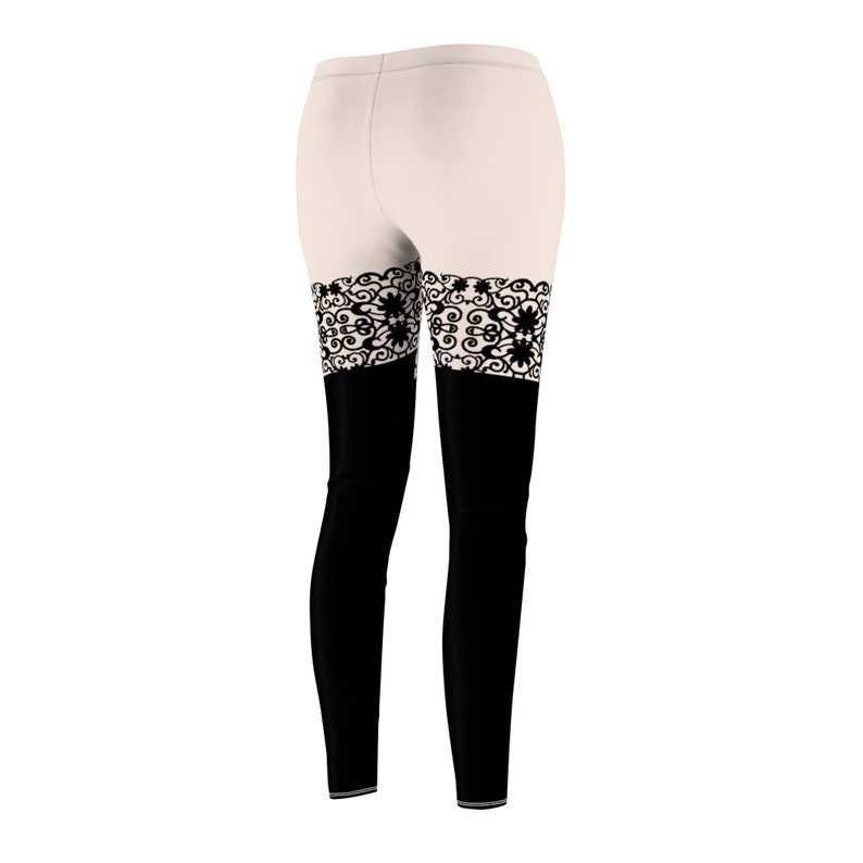 Lace Design Leggings, Stocking Leggings, Thigh High Leggings, Sheer Lace, Thigh High Stockings, Women's Leggings, Goth Girl, Gothic, image 5