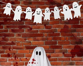 Halloween Banner Decoration Ghost Themed