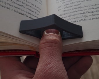 Portapagina per libro con pollice stampato in 3D