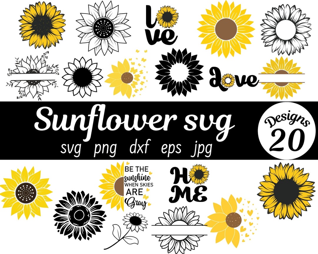 Sunflower Svg, Flower Svg, Sunflower Png, Sunflower Clipart, Home Sweet