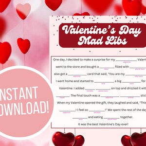 Valentine&#39;s Day Mad Libs Game