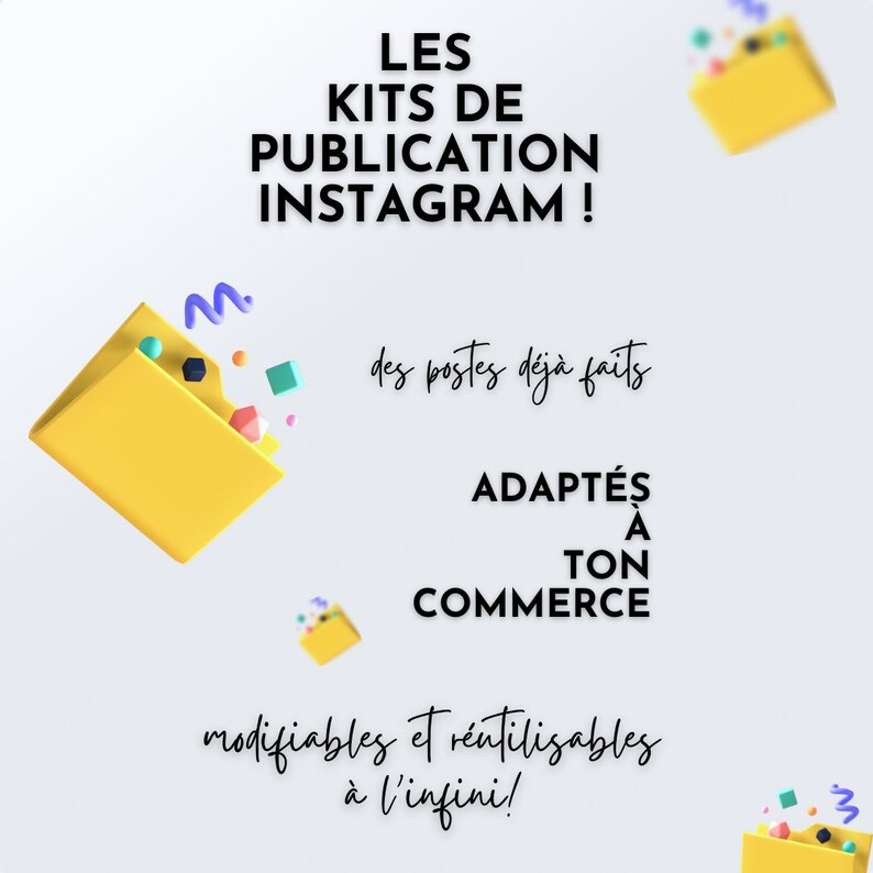 Kit of 100 French Instagram Posts for Therapists, Infinitely Editable