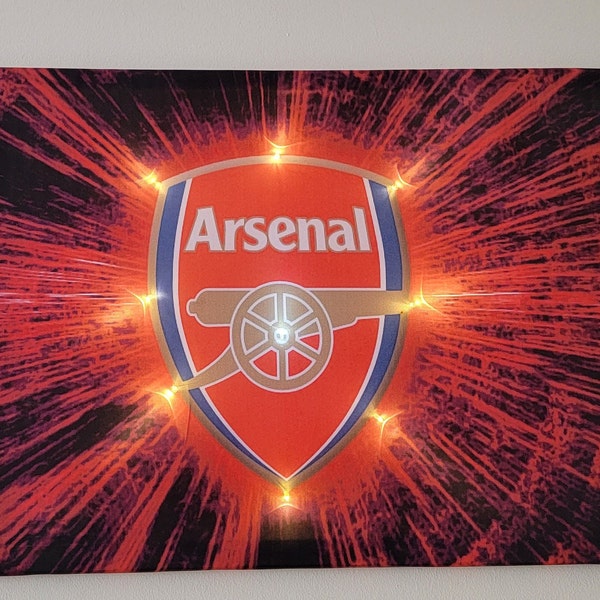 Arsenal Soccer Team Logo - Lightened Canvas Wall Arts - 16*24 Inch