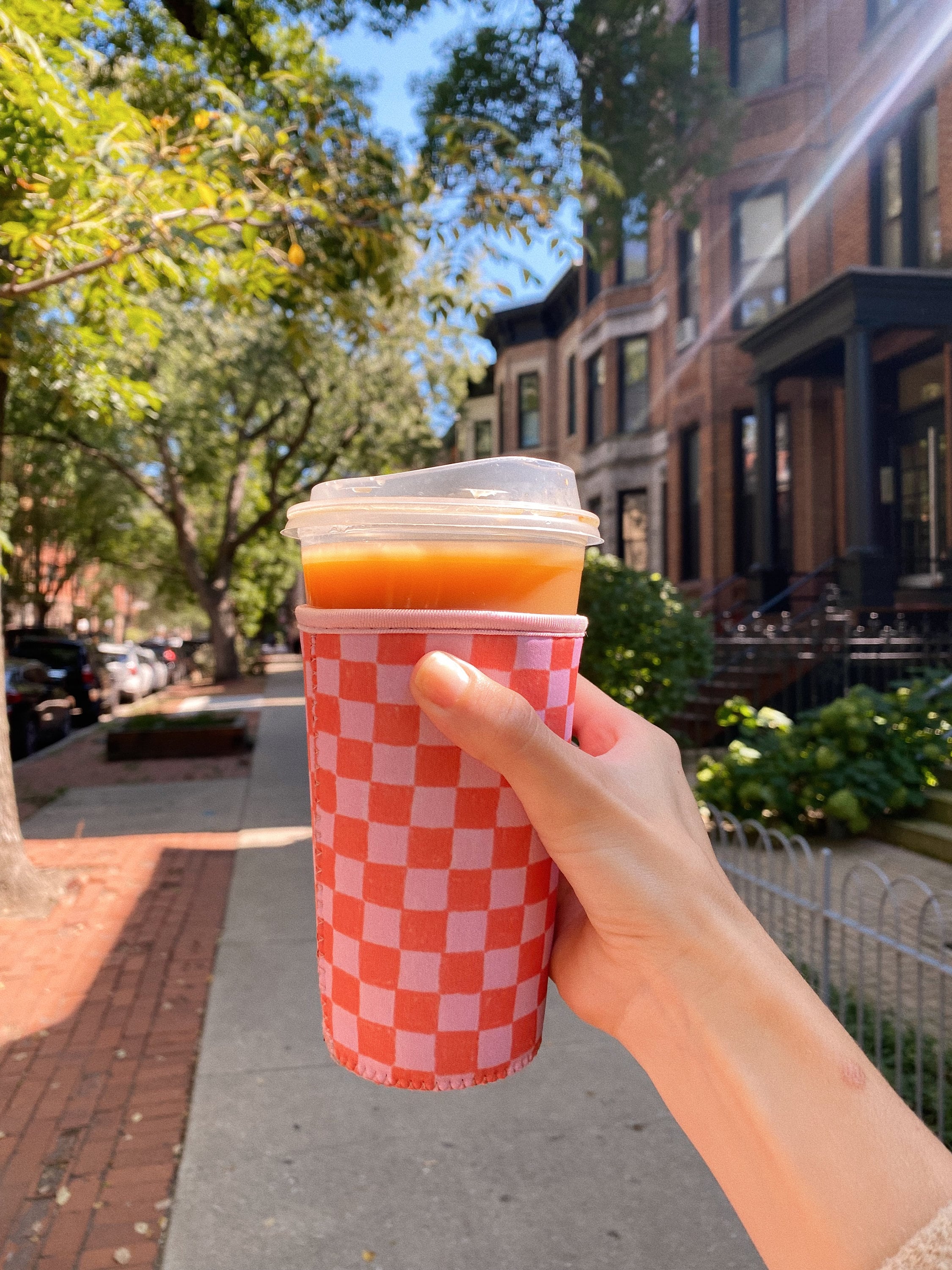 White Cup of Happy Smiley Iced Coffee Glass – The Pink Edition