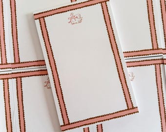 Swan Bow Notepad: Pink Coquette Stationery, Girly To Do List