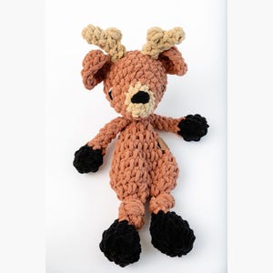 Crochet Deer Lovey Snuggler - Stuffed Animal - Security Blanket - Baby Buck - Reindeer - Fawn - Doe