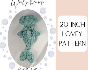 Shark Lovey Crochet Pattern- Hank the Little Hammerhead Shark - Snuggler Crochet Pattern 20 Inches