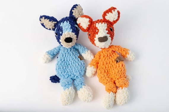 Bluey Dog Stuffed Toy Cute Bluey and Bingo Lovey for Kids Mini Blue Heeler Plush Etsy Canada