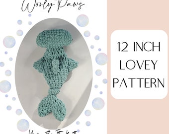 Shark Lovey Crochet Pattern- Henry the Itty Bitty Hammerhead Shark - Snuggler Crochet Pattern 12 Inches