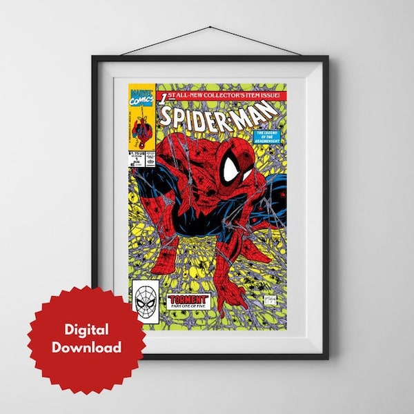 Spiderman Wall Art, Marvel Wall Decor, Spider Man Canvas, Kids Room Decor, Cartoon Wall Art, Torment Wall Decor, Spiderman Poster, Wall Art