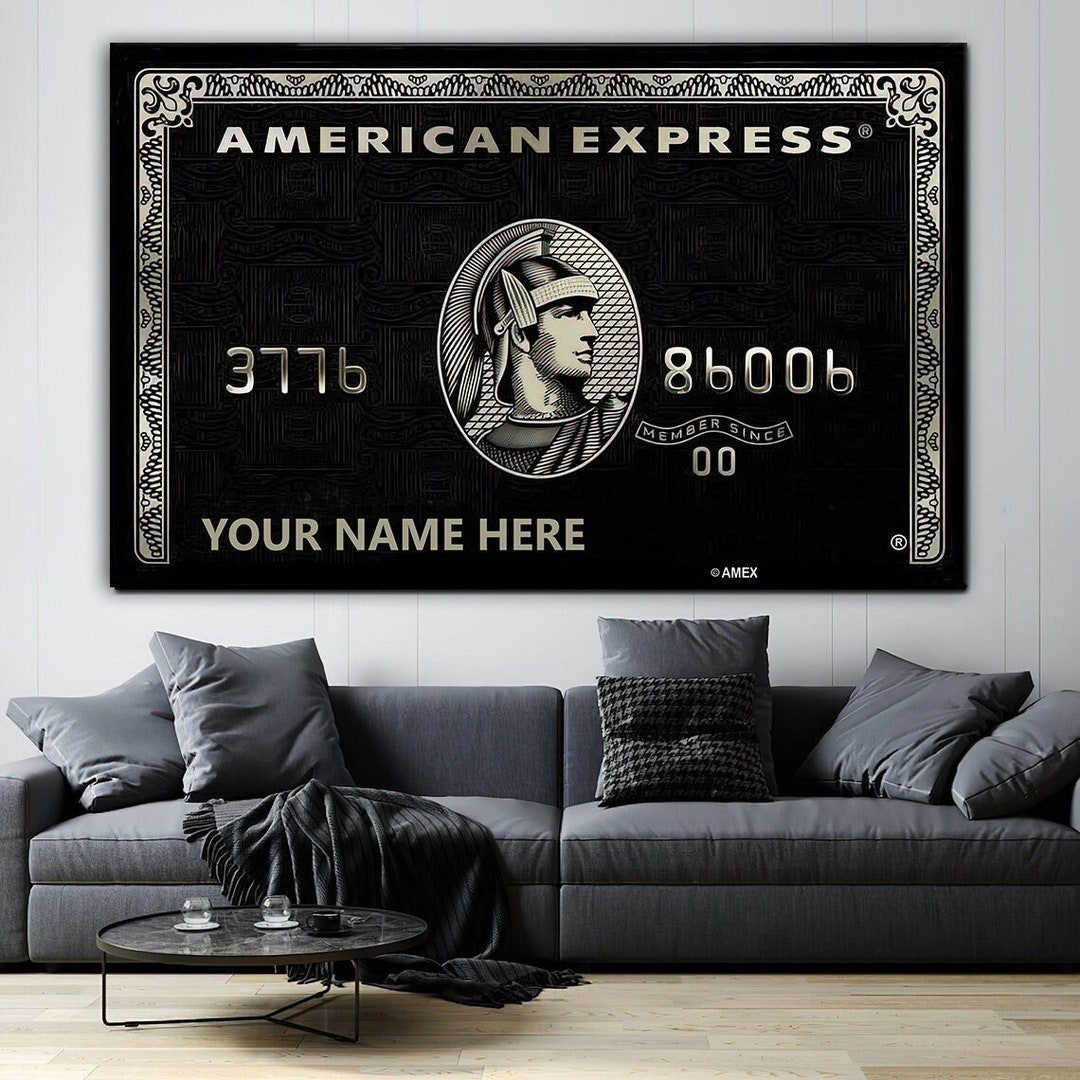 American Black Card Personalization Black Card Amex Card Etsy