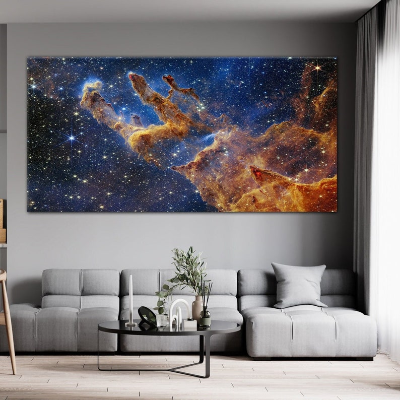 James b Pillars of Creation, James b Space Telescope Glass Art