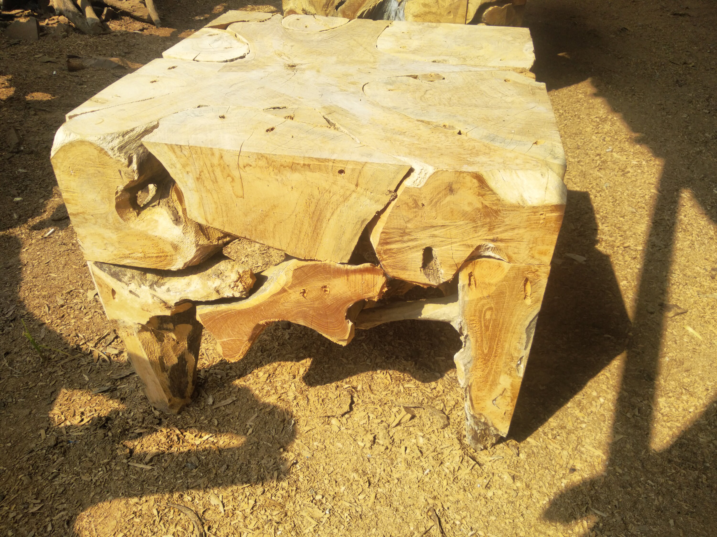 Teak Root Square Coffee Table Driftwood Accent Home Living Etsy