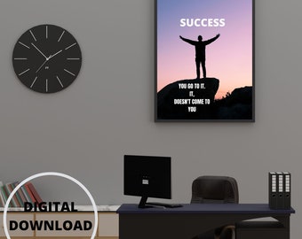 Success Printable Wall-Art | Get it done | Motivation Quote | Self-care | Just go get it | Success quote | Chase your dreams | Office quotes