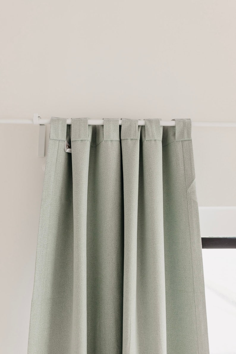 Seaside Sage 100% Blackout Curtains, 12 Colors, Blackout Panels for Bedroom, Nursery, Hidden Ring Header, Block out Sunlight image 4