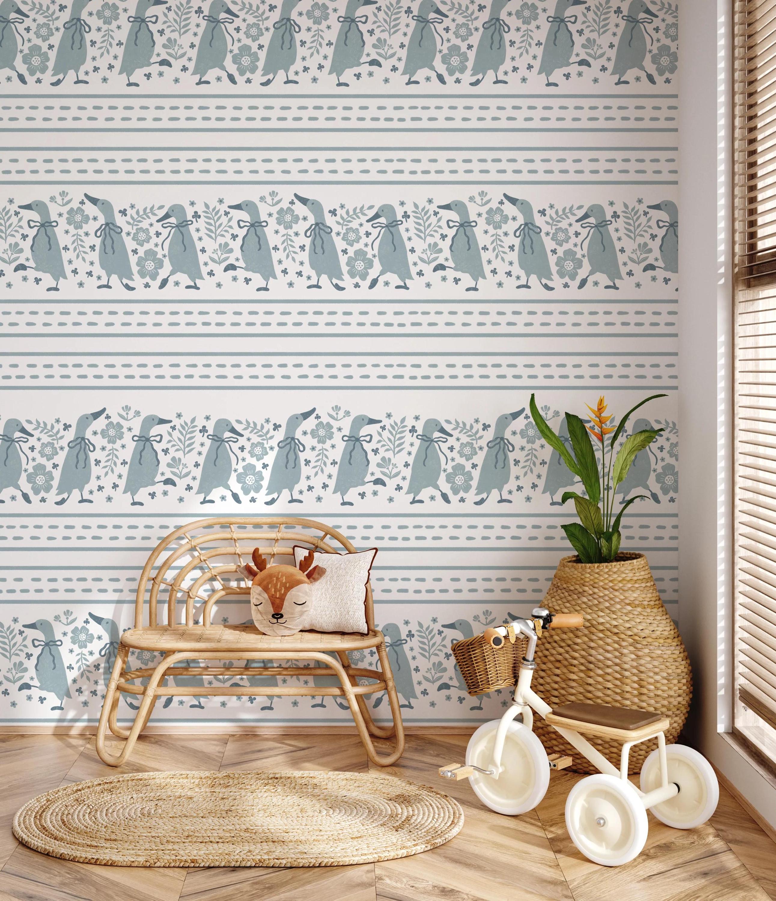 Gabby Wallpaper by the Beau Studio: Rabbit Border Wallpaper, Storybook ...