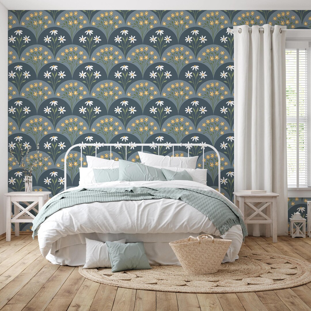 Addie Wallpaper by Megan Lindsey: Flower Patterned Removable Wallpaper ...